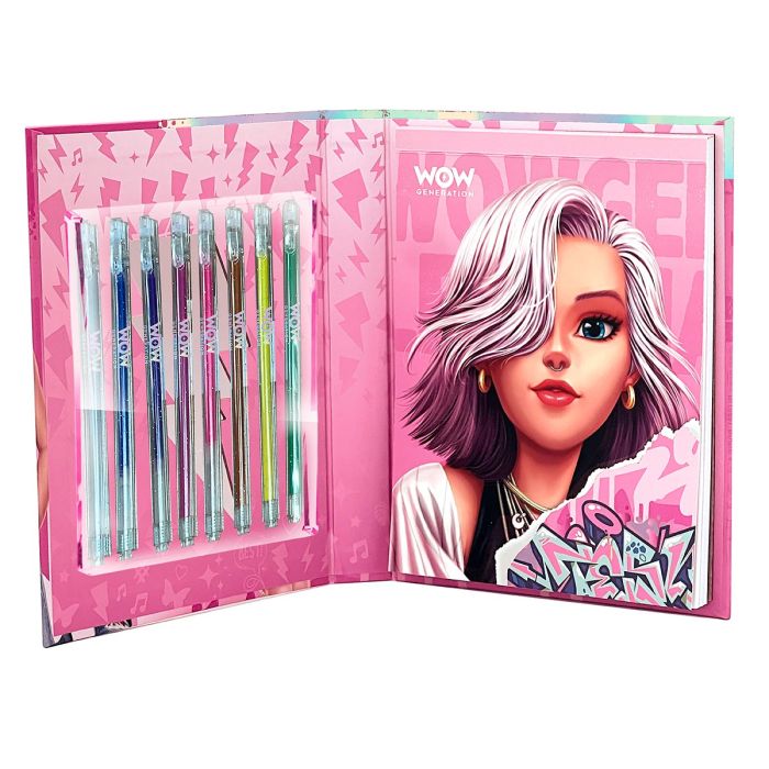 Wow Gen Metalic Colouring Notebook With 8 Gel Pens
