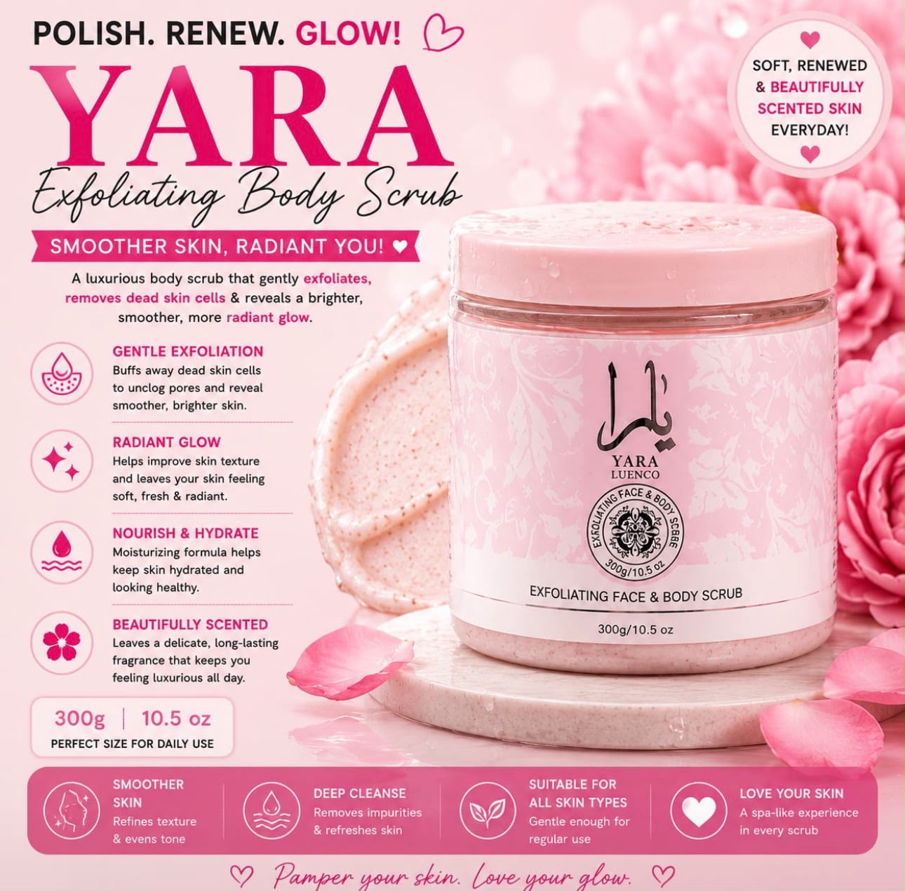 350ml YARA FACE AND BODY SCRUB