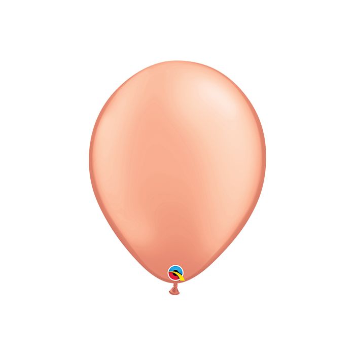 16 INCH LATEX PLAIN ROUND ROSE GOLD 50CTP