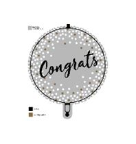 18 INCH AIR-HELIUM FOIL CONGRATS METAL SPOTS 1CTP