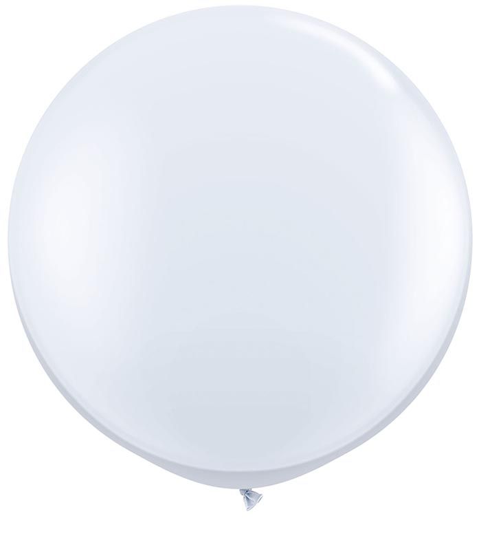 3 FT LATEX PLAIN RND WHITE 2CTP