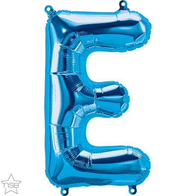 34 INCH FOIL BLUE LETTER E 1CTP