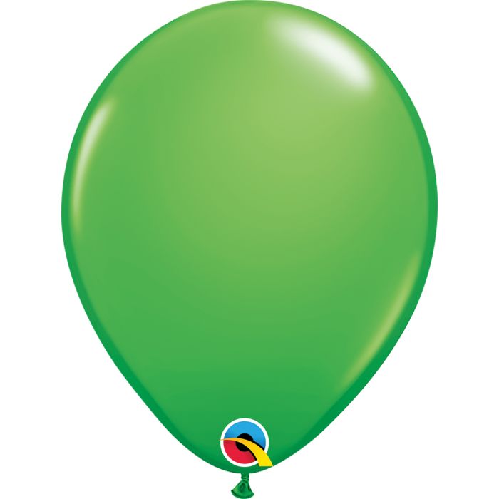 11 INCH LATEX RND SPRING GREEN 100CTP
