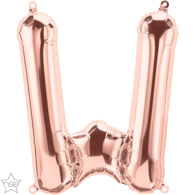 34 INCH FOIL ROSE GOLD LETTER W 1CTP