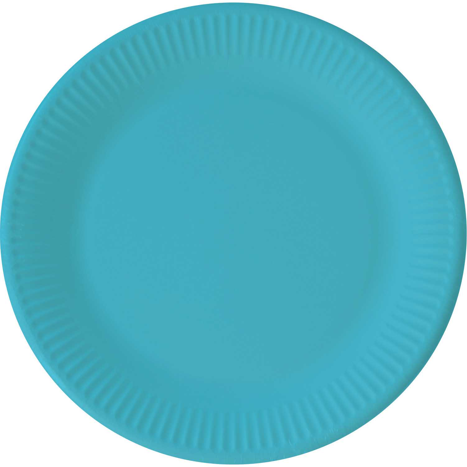 SOLID TURQUOISE PAPER PLATES LARGE 23CM 8CT