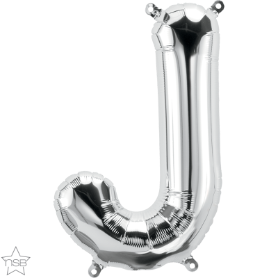34 INCH FOIL SILVER LETTER J 1CTP