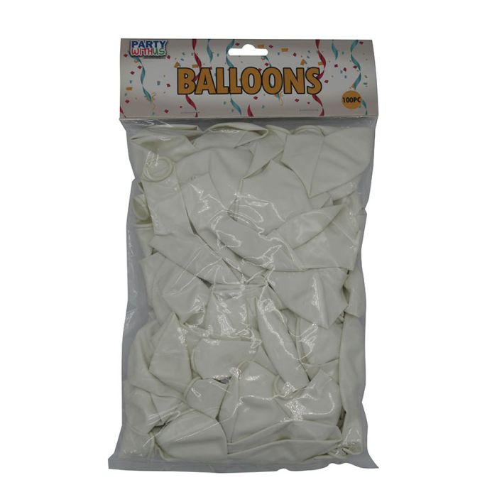 12 INCH LATEX STANDARD WHITE 100CTP - 2.8G