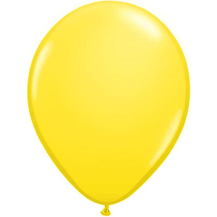 5 INCH LATEX PLAIN RND YELLOW 100CTP