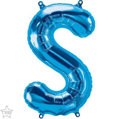 34 INCH FOIL BLUE LETTER S 1CTP