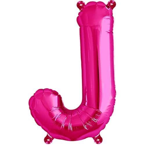 16 IN FOIL MAGENTA LETTER J AIR FILLED 1CTP