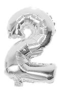 12 INCH AIRFILLED SILVER FOIL BALLOONS