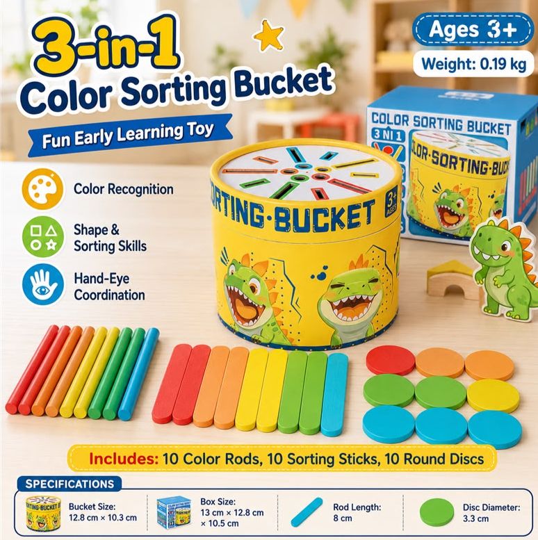 3in1 Color Sorting Bucket
