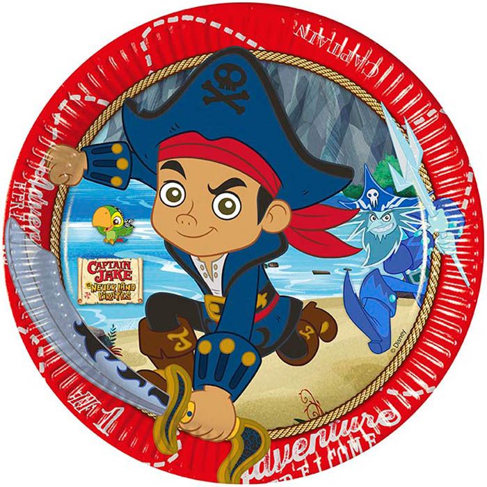 CAPTAIN JAKE PAPER PLATES LARGE 23CM 8CT