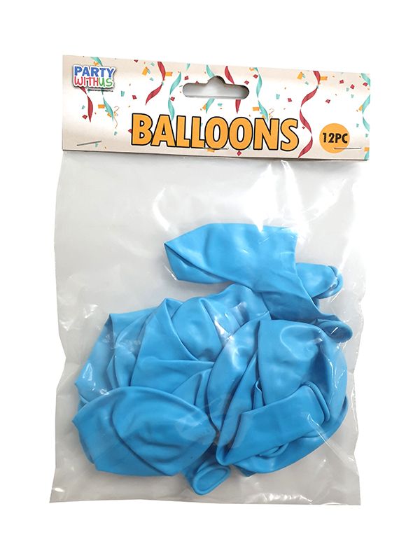 12 INCH LATEX STANDAR BLUE 12CTP