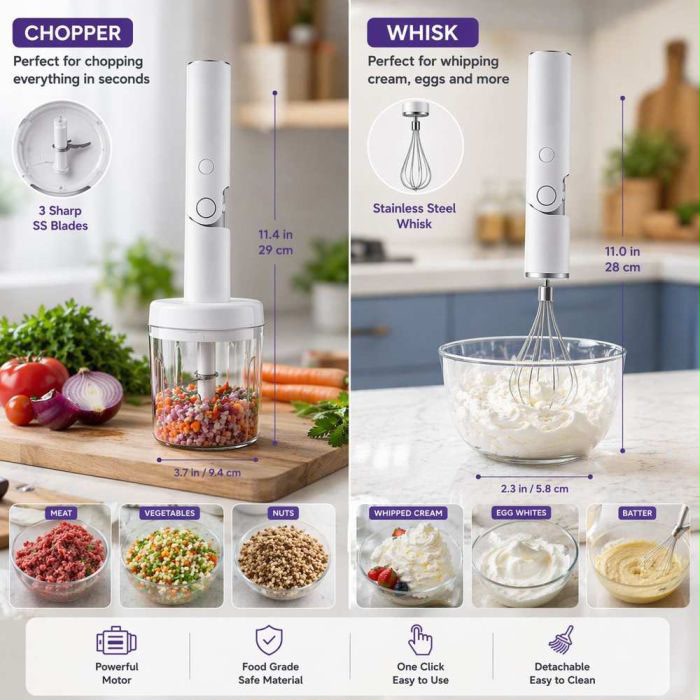 3 In 1 Wireless Food Processor