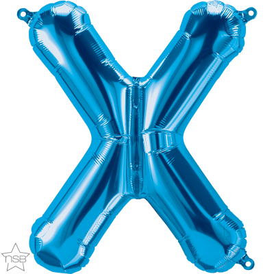 34 INCH FOIL BLUE LETTER X 1CTP