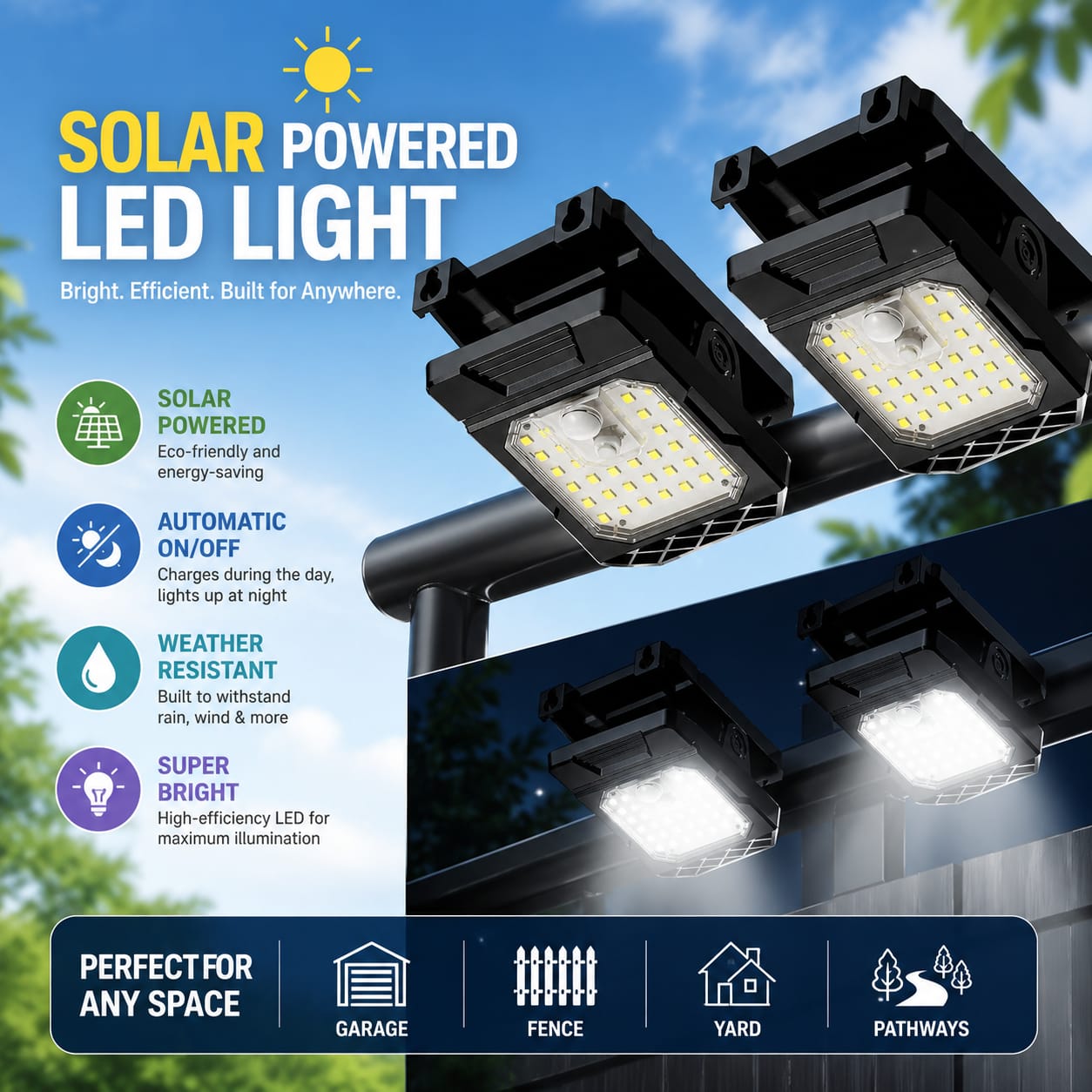 Solar Powered Clip On Lights
