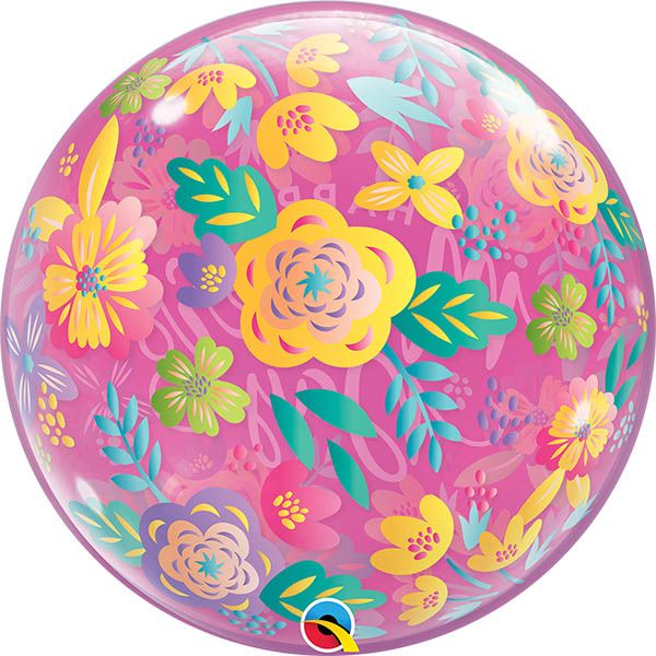 22 INCH SINGLE BUBLE MOTHER DAY COLRFUL FLORAL1CTP