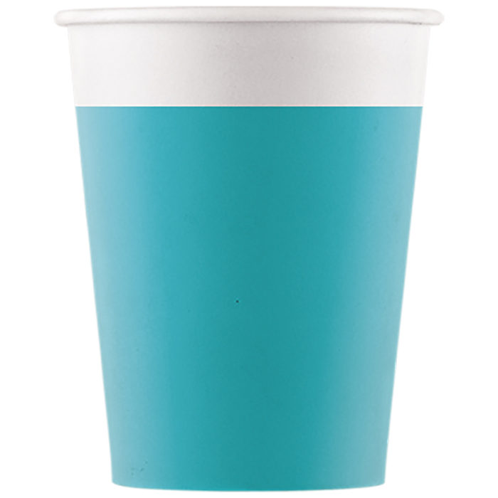 8 Piece Solid Paper Cups 200ml