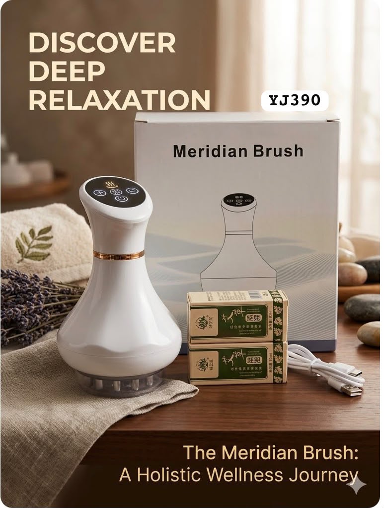 Meridian brush massage With 2 oils