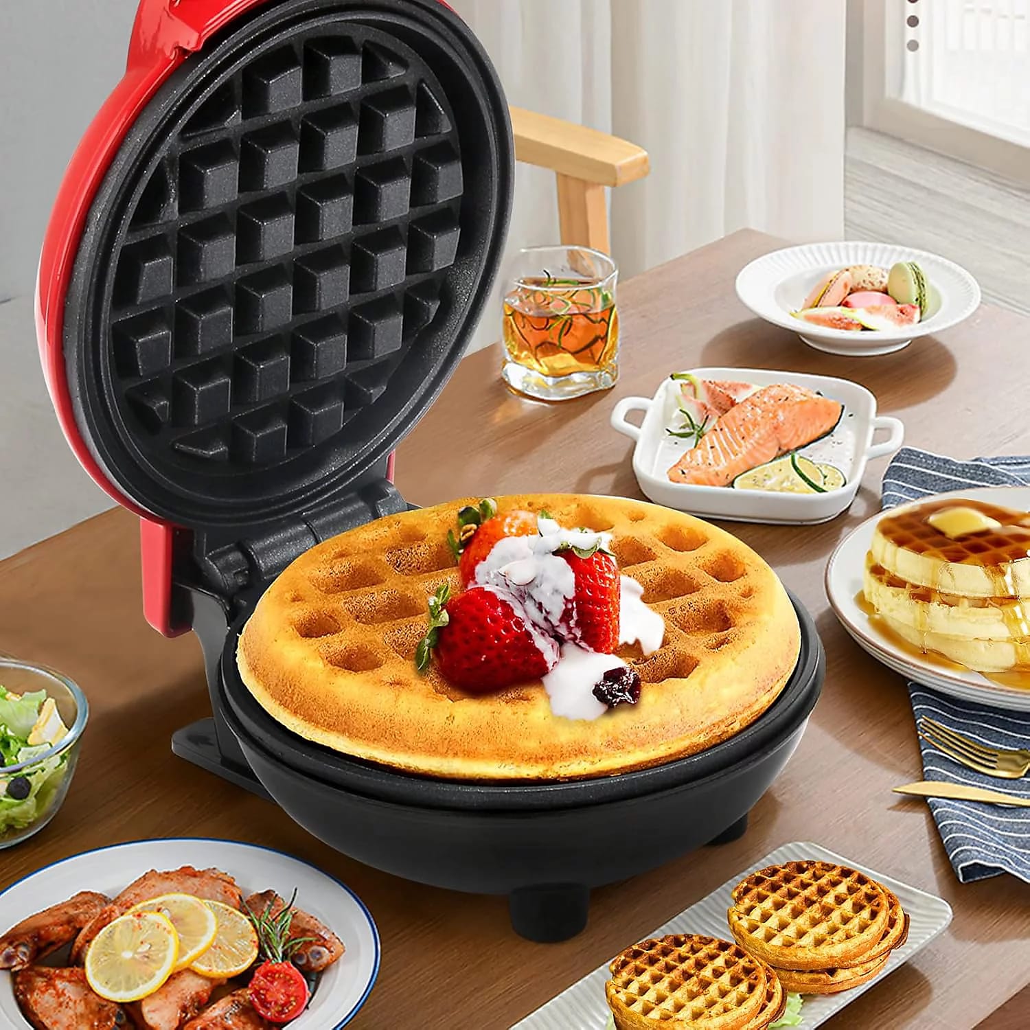 Ackiliss Mini Waffle Maker