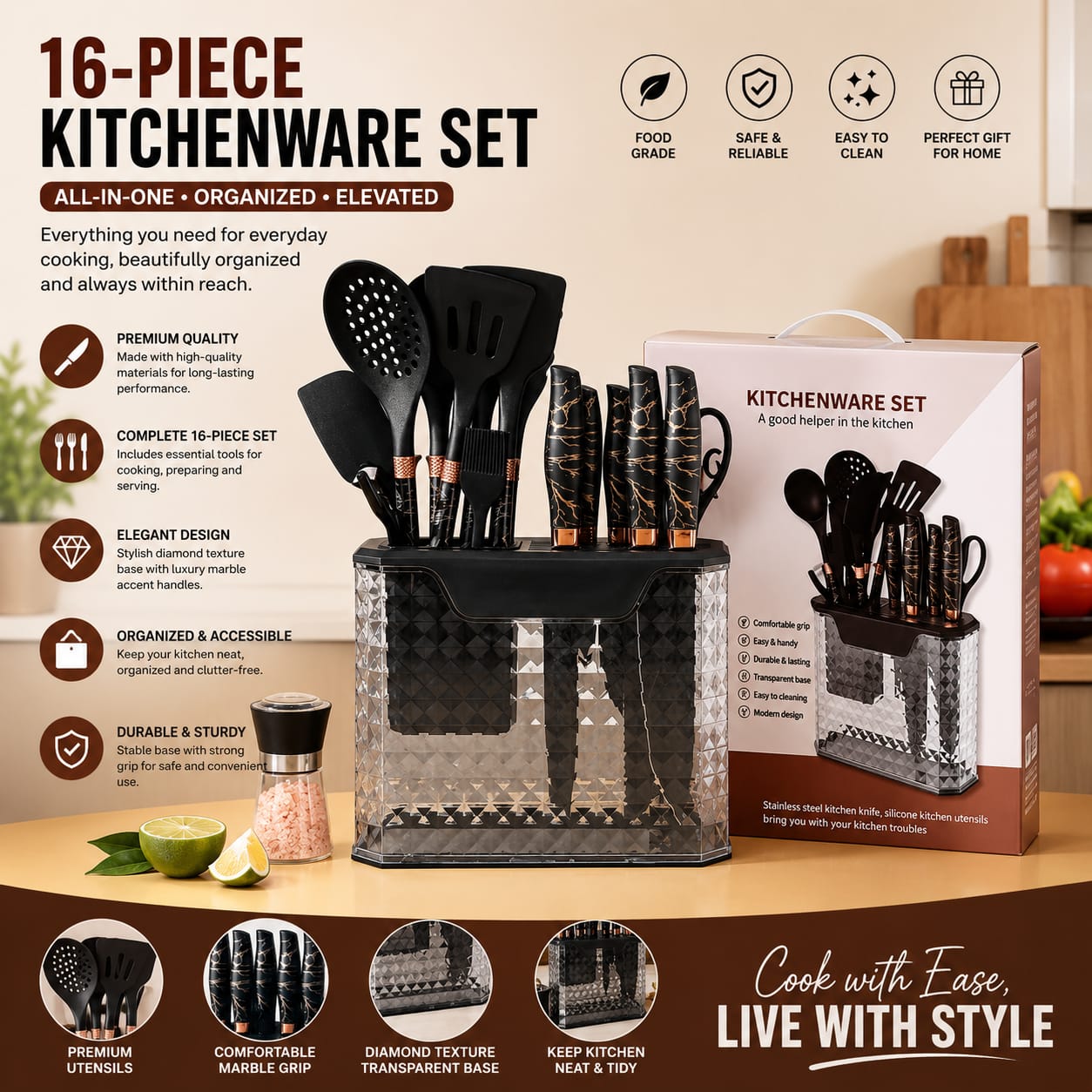 16 Piece Kitchenware Set