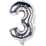 12 INCH AIRFILLED SILVER FOIL BALLOONS