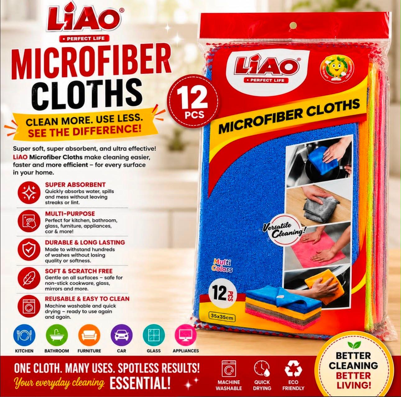 12PC Microfiber Clothes