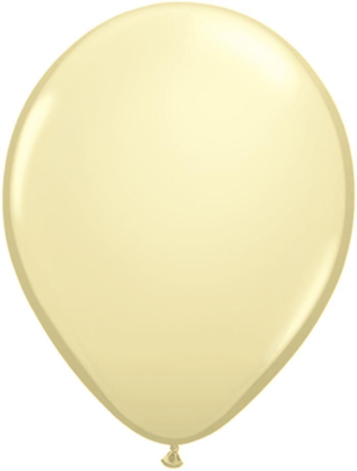 5 INCH LATEX PLAIN RND IVORY SILK 100CTP