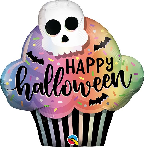 32 INCH FOIL SHAPE HALLOWEEN CUPCAKE 1CTP
