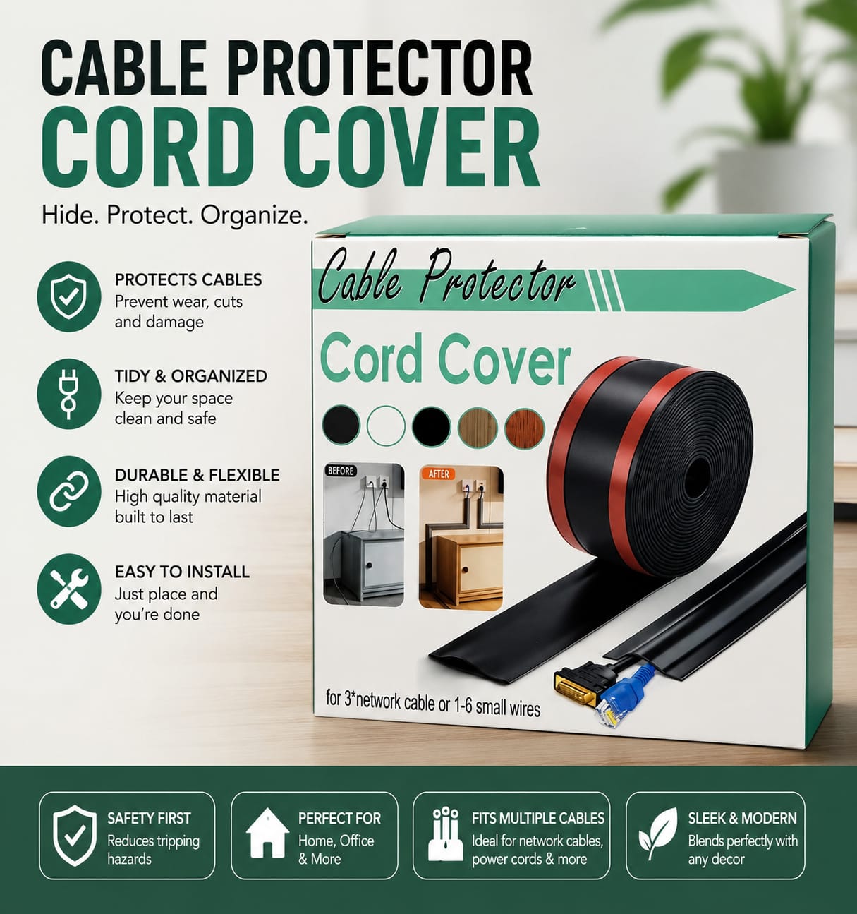 Cable Protector Cord Cover