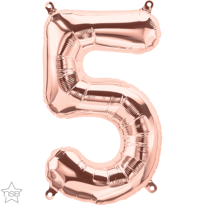 16 IN ROSE GOLD NUMBER 5 AIR FILLED 1CTP