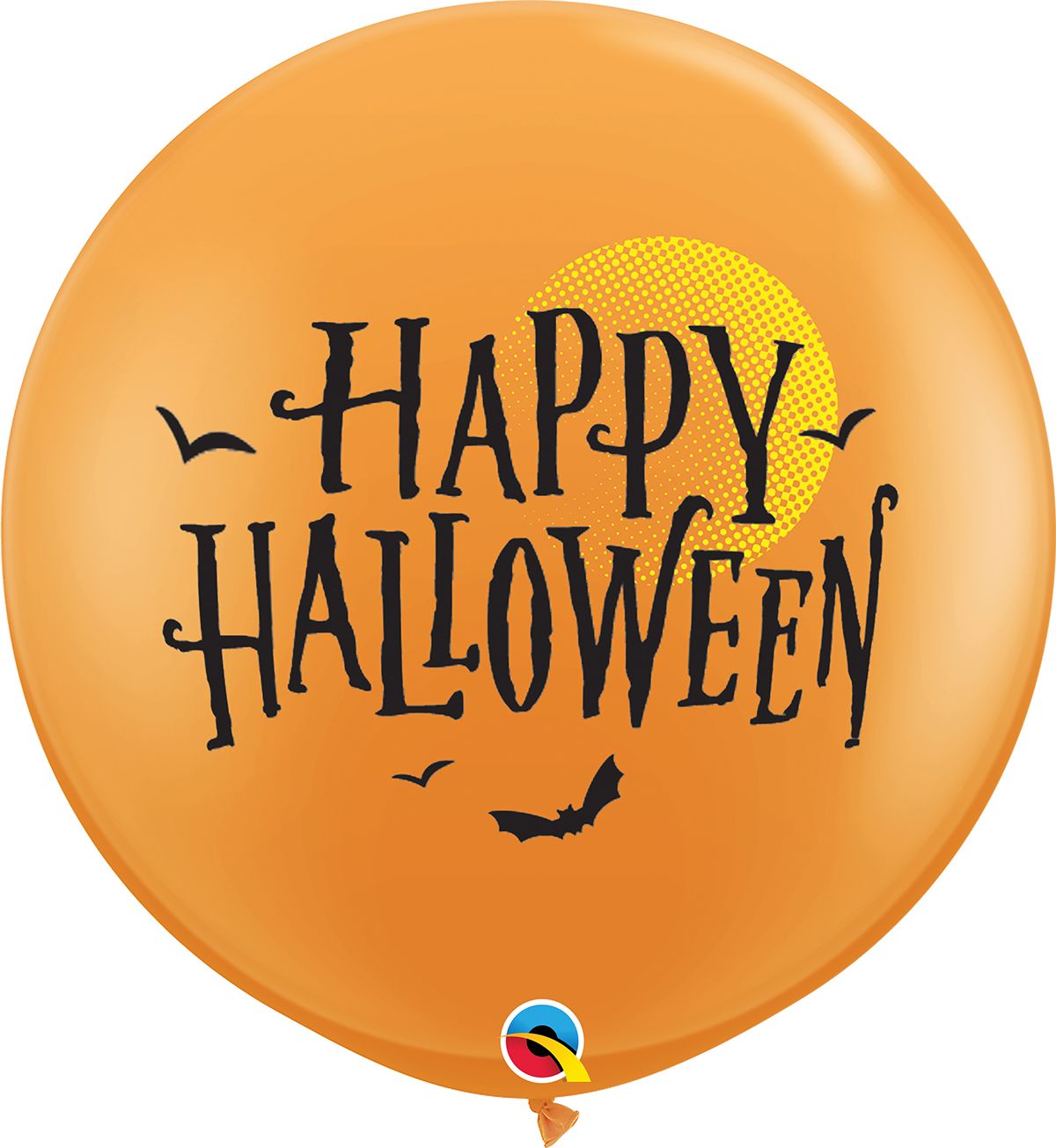 3FT LATEX PRT SHAPE HALLOWEEN MOON & BATS 1CTP