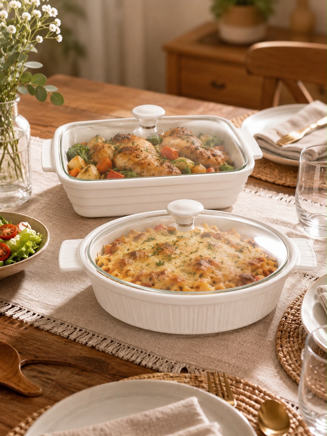Casseroles With Glass Lid
