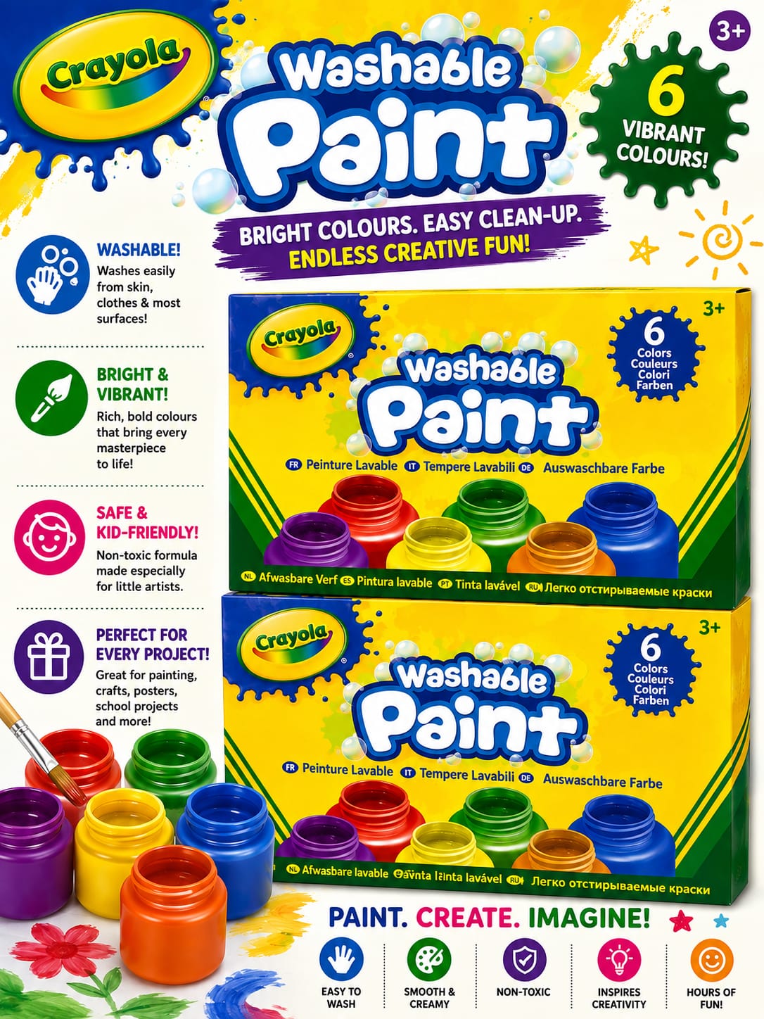 6x Washable Paint