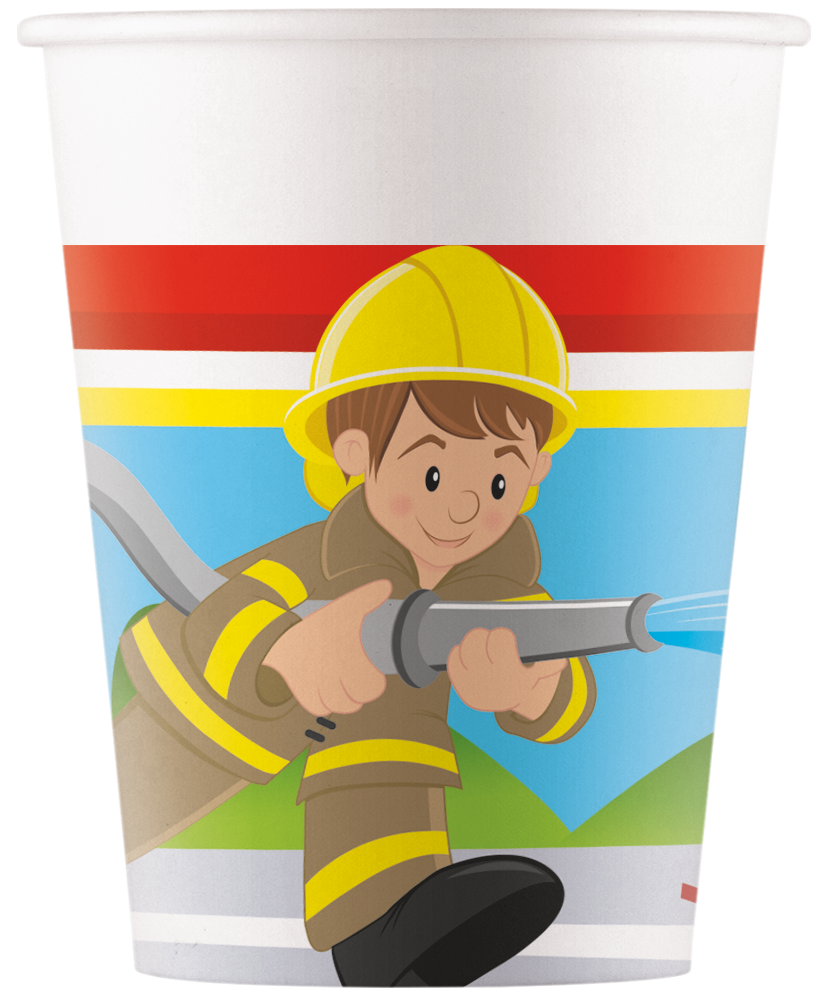 FIREFIGHTERS PAPER CUPS 200ML 8CT
