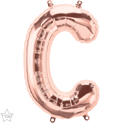 16 IN FOIL ROSE GOLD LETTER C AIR FILLED 1CTP