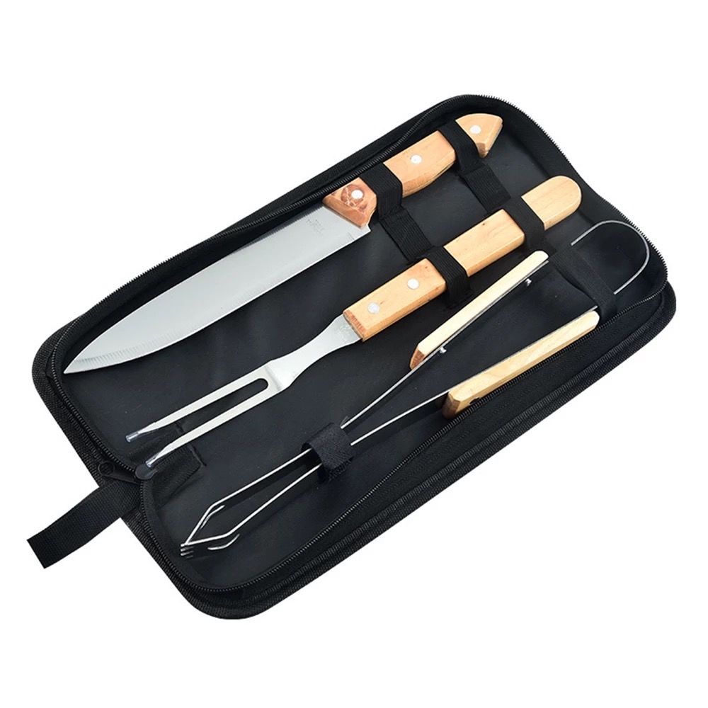 3 Piece Stainless Steel Braai Utensil Set