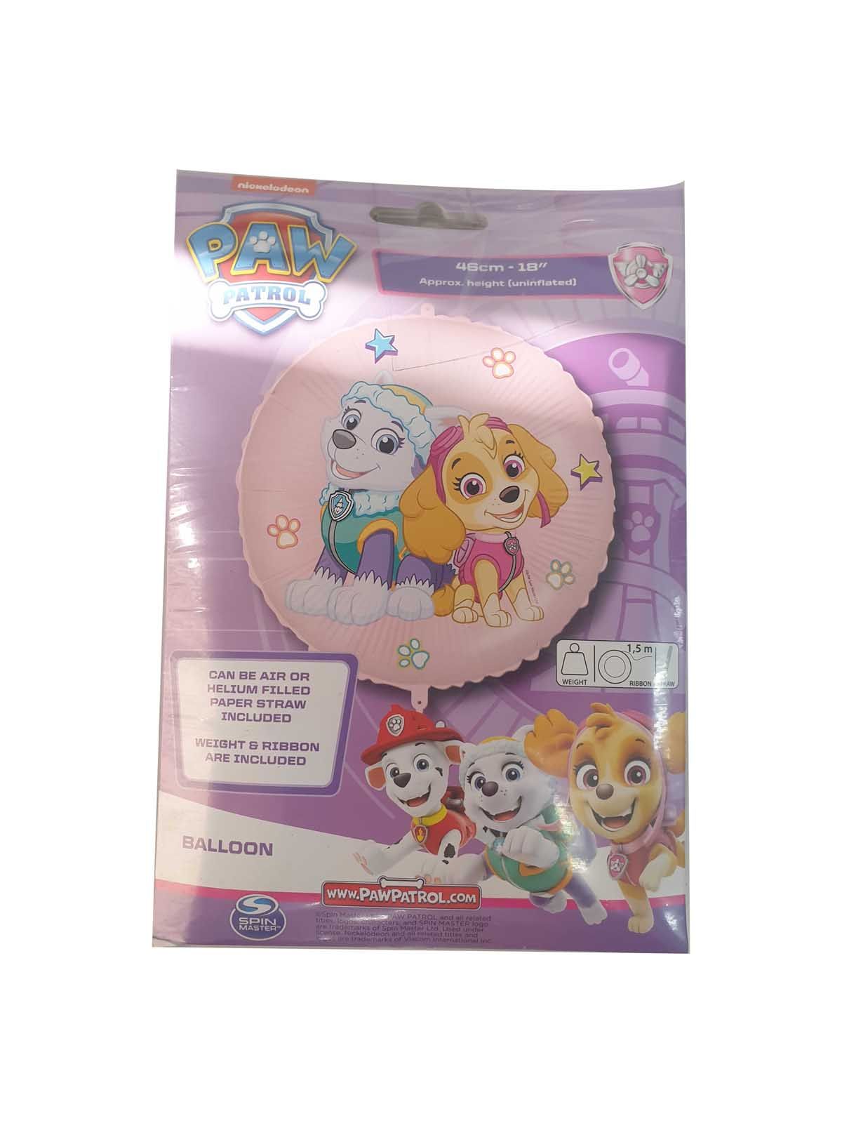 18 INCH AIR-HELIUM FOIL PAW PTRL SKYE N EVRST 5CTP