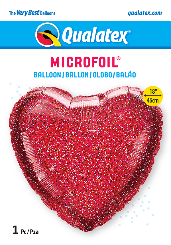 18 INCH FOIL GLITTERGRAPHIC RED 1CTP