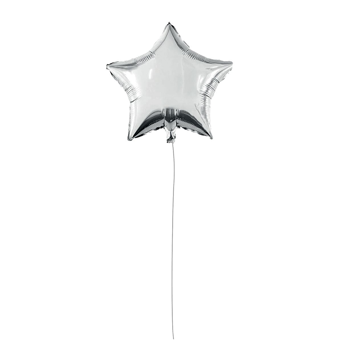 18 INCH AIR-HELIUM FOIL SILVER STAR 1CTP
