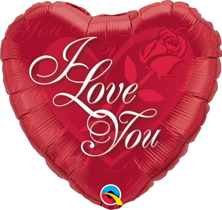 18 INCH FOIL I LOVE YOU RED ROSE 1CTP