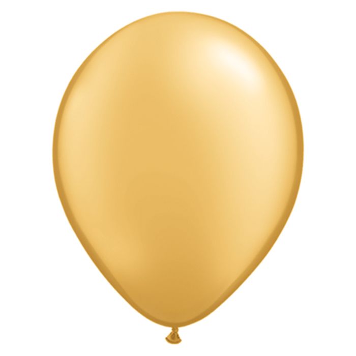 5 INCH LATEX PLAIN RND GOLD 100CTP