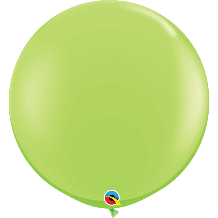 3 FT LATEX PLAIN RND LIME GREEN 2CTP