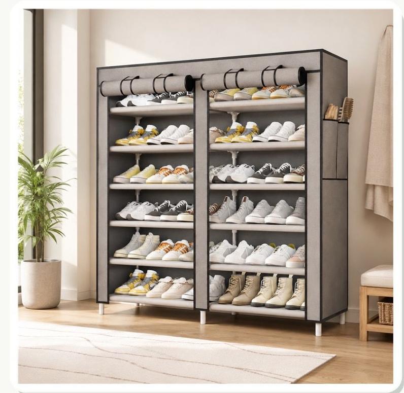 6 Tier Double Row Zipper Cabinet
