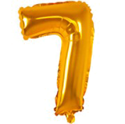 12 INCH AIRFILLED GOLD FOIL BALLOON NUMBERS 1CTP