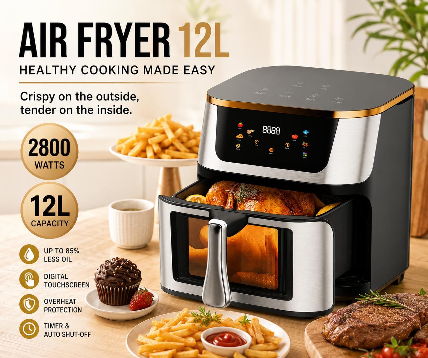 12L Silver Crest Airfryer