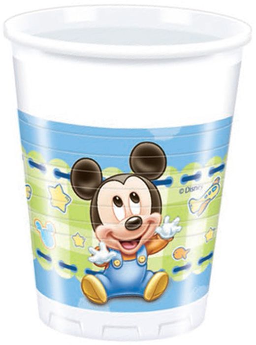 BABY MICKEY PLASTIC CUPS 200ML 8CT