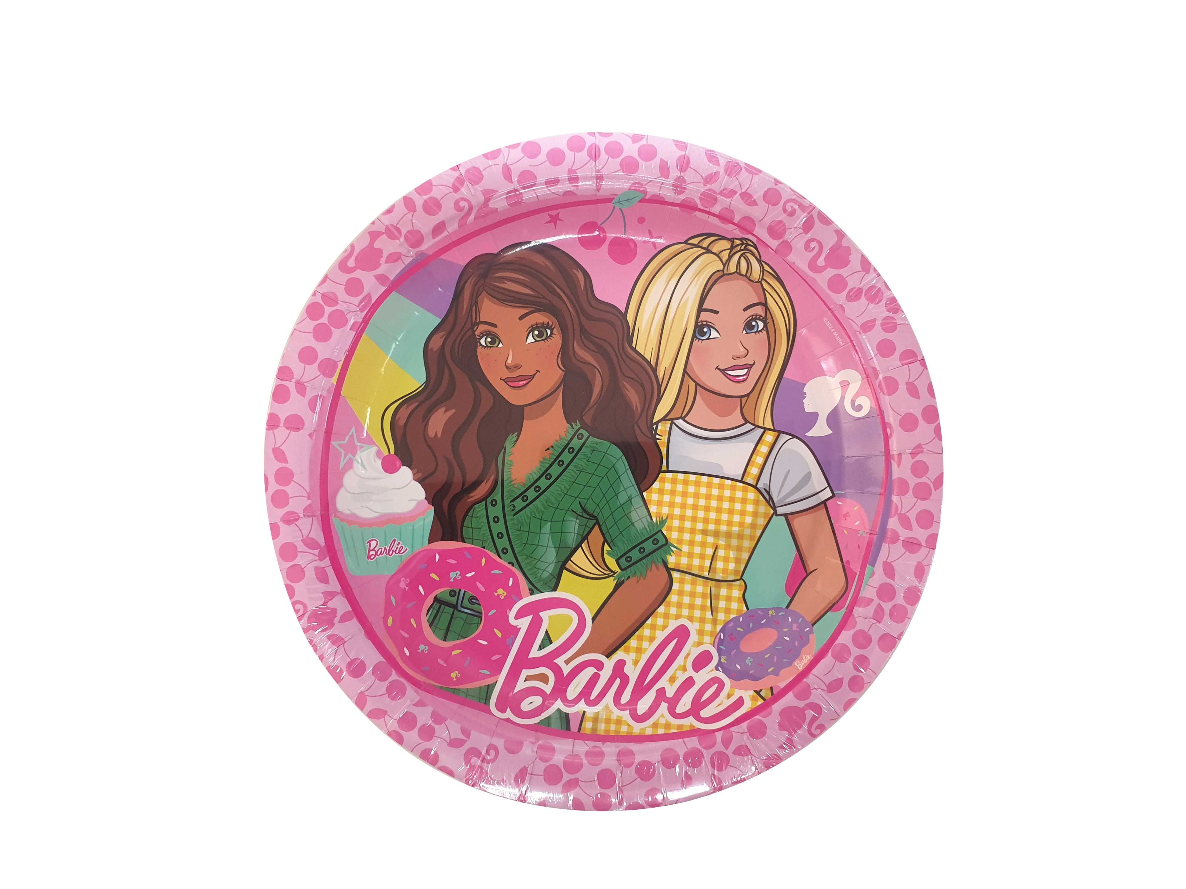 BARBIE PAPER PLATES LARGE 23CM 8CT