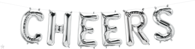 16 IN FOIL CHEERS SILVER AIR FIRLLED 1CTP